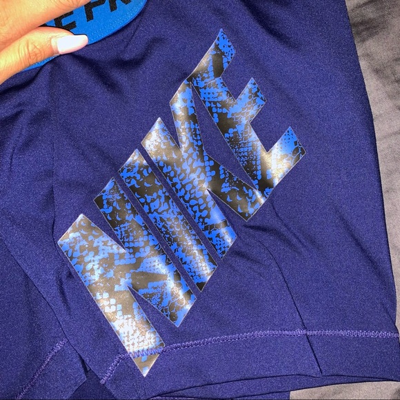 Nike Pro Snake Print Logo Shorts 3” - Picture 3 of 7